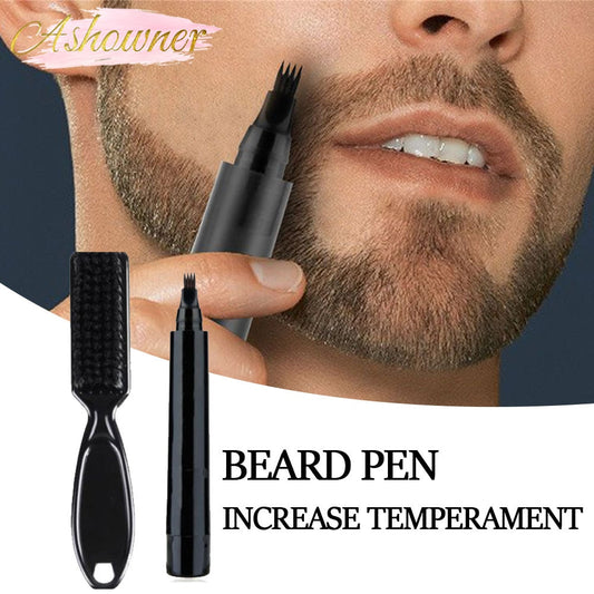 Waterproof Beard Pen Beard Filler Pencil And Brush